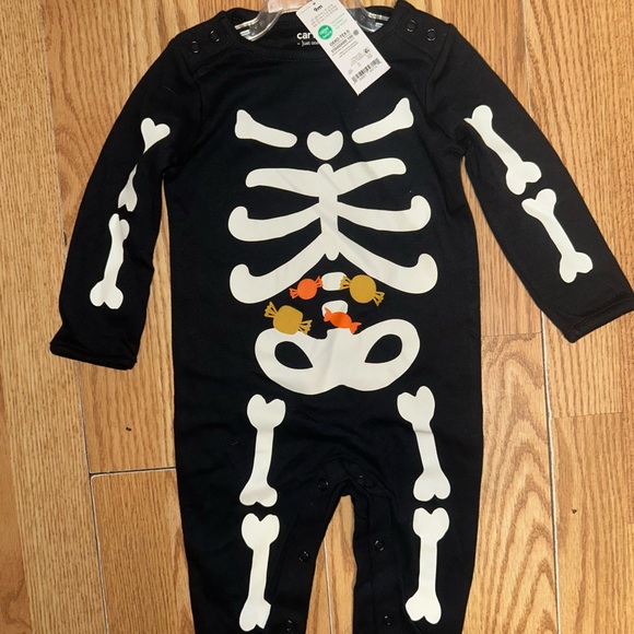 Carter's Black Skeleton Print Onesie - Picture 1 of 3